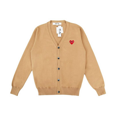 Γυναικεία Ζακέτα Heart Eye Κεντητό βαμβακερό κουμπάκι με λαιμόκοψη σε μακρυμάνικο ανοιξιάτικο φθινόπωρο Lady casual πλεκτό πουλόβερ