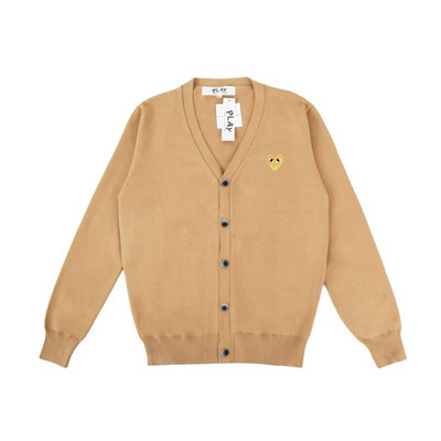 Γυναικεία Ζακέτα Heart Eye Κεντητό βαμβακερό κουμπάκι με λαιμόκοψη σε μακρυμάνικο ανοιξιάτικο φθινόπωρο Lady casual πλεκτό πουλόβερ