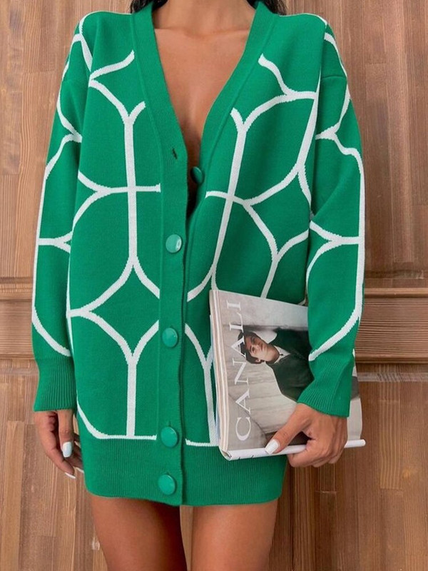 Kötött női kardigán narancssárga V-nyakú, egysoros, bő női kardigánok 2022 őszi téli alkalmi meleg, hosszú ujjú női pulóver