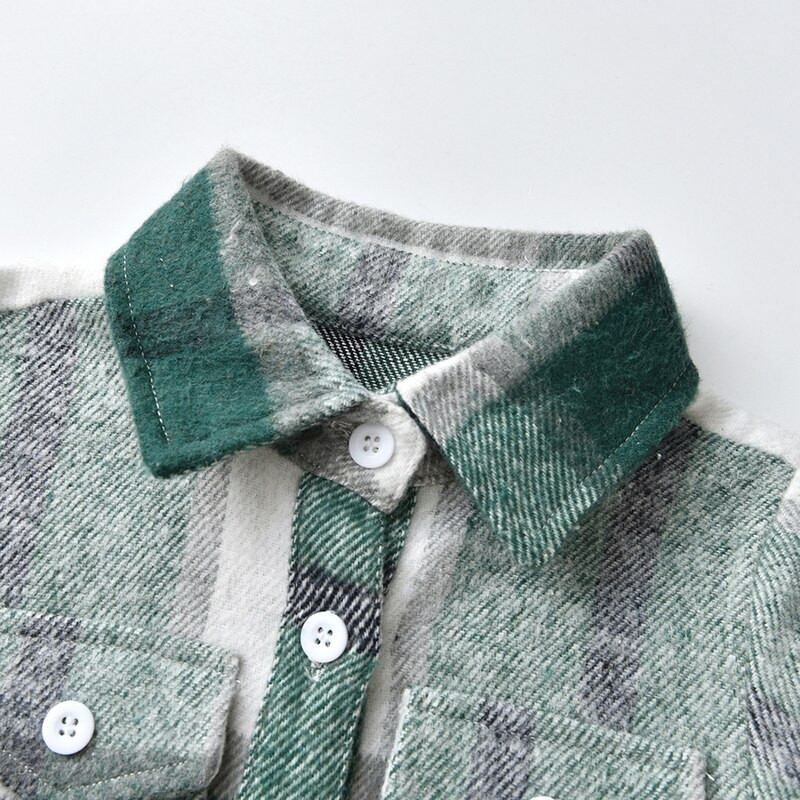 tops un tops Pavasaris Rudens Jauni Bērni Zēni Meitenes Ikdienišķa Jaka Mēteļi Bērniem Ar garām piedurknēm pogas Plaidi Topi Toddler Virsdrēbes