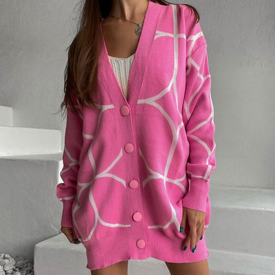 Sieviešu trikotāžas jaka, 2022. gada sieviešu, gara, zaļa V veida kakla izgriezuma rombs, brīvs sieviešu džemperis, ikdienas silts sieviešu jakas ar garām piedurknēm, rudens