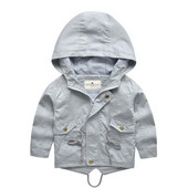 Για 2-9 ετών Βρεφικό μπουφάν Παιδικό παλτό με κουκούλα Αντιανεμικό βαμβακερό εξωτερικά ρούχα Άνοιξη φθινόπωρο καθημερινά ρούχα μονόχρωμα Παιδικά