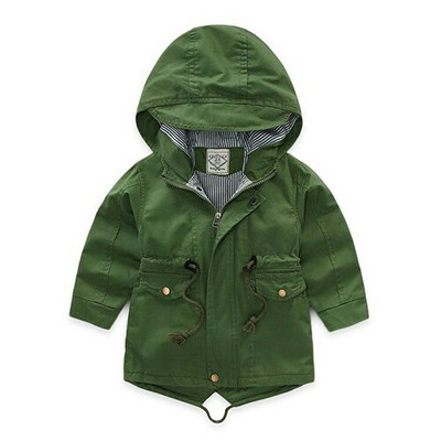 Για 2-9 ετών Βρεφικό μπουφάν Παιδικό παλτό με κουκούλα Αντιανεμικό βαμβακερό εξωτερικά ρούχα Άνοιξη φθινόπωρο καθημερινά ρούχα μονόχρωμα Παιδικά