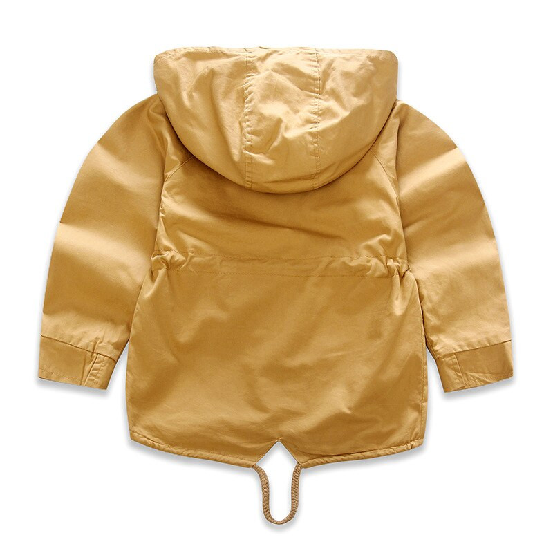 Για 2-9 ετών Βρεφικό μπουφάν Παιδικό παλτό με κουκούλα Αντιανεμικό βαμβακερό εξωτερικά ρούχα Άνοιξη φθινόπωρο καθημερινά ρούχα μονόχρωμα Παιδικά