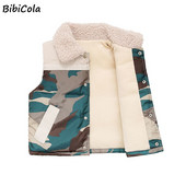 Rudens Bērnu siltā Veste Bērnu Kokvilnas Veste Bērnu Virsdrēbes Veste Bērnu Ziemas Apģērbi Zēni Meiteņu Fece Jakas Veste