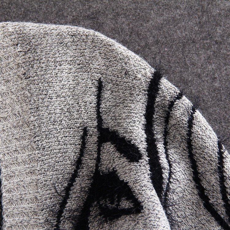 Rudens ziemas modes sieviešu džemperis ar garām piedurknēm, adīts sieviešu džemperis.