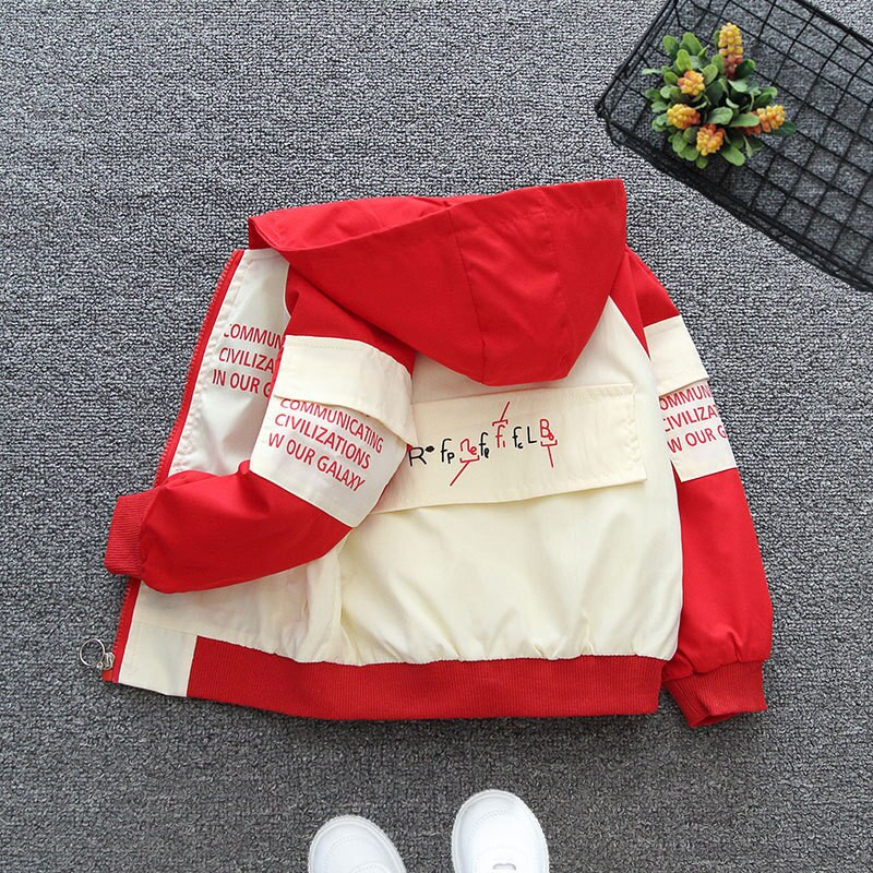 Μπουφάν για μωρά για την άνοιξη και το φθινόπωρο Ανεμοδράκος με κουκούλα σε κορεατικό στυλ