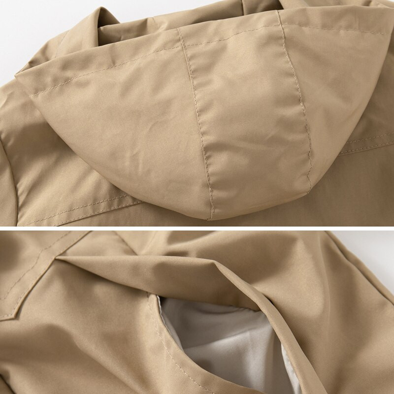 Bērnu jaka ar kapuci 2-8 gadiem rudens zēnu vējjaka ar rāvējslēdzēju, džemperis, bērnu vienkrāsains jaka