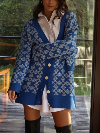 Női hosszú kardigán zsebek, egysoros divatos zöld kardigán új őszi és téli vintage kötött, hosszú ujjú kabát