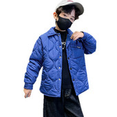 Jesen Zima Pamučne jakne za dječake Kaki plavo crne boje Nove modne korejske ležerne majice s jednim kopčanjem Dječja debela gornja odjeća