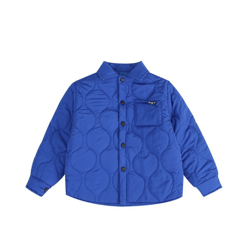 Jesen Zima Pamučne jakne za dječake Kaki plavo crne boje Nove modne korejske ležerne majice s jednim kopčanjem Dječja debela gornja odjeća