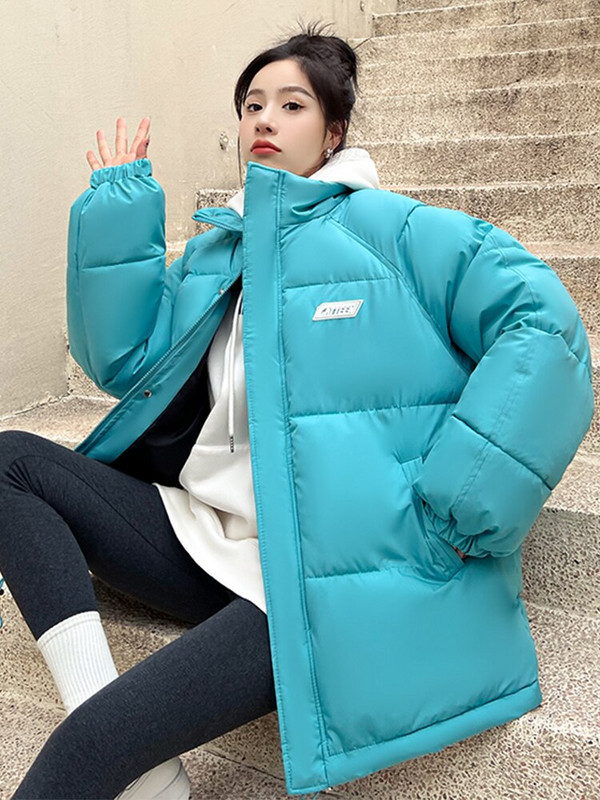 Χειμερινό γυναικείο μπουφάν Parkas Παλτό Νέο αθλητικό στυλ Χοντρό παλτό ζεστό με επένδυση Γυναικείο χειμερινό πανωφόρι φαρδύ μπουφάν Parkas