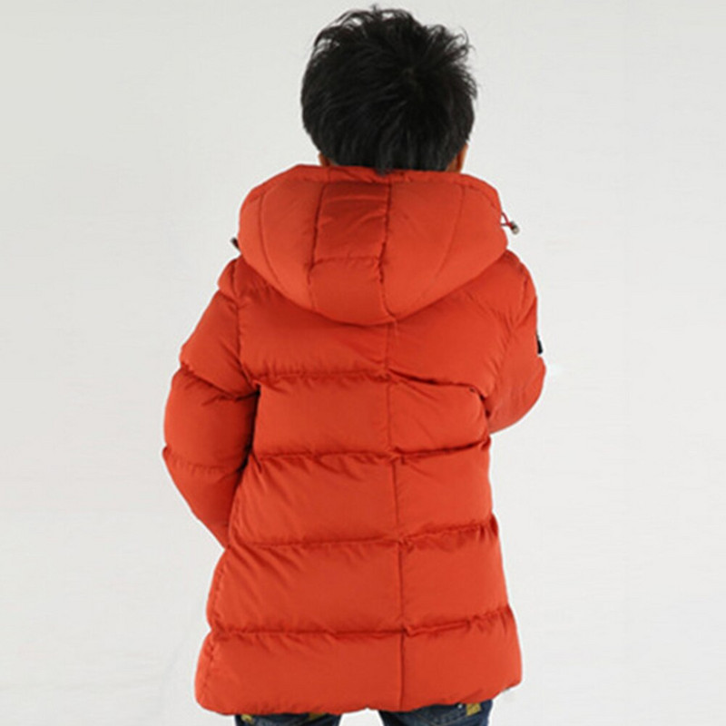 Ziemas modes zēnu dūnu mētelis korejiešu izšūšanai ar kapuci garām piedurknēm sporta karikatūra bieza flīsa silts bērnu apģērbs