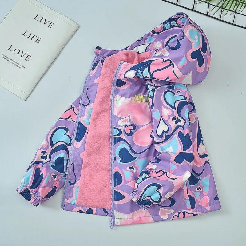 Pavasaris Rudens Bērnu Apģērbs Meiteņu Jakas Toddler Āra Sporta Kapuči Ūdensizturīgs Flīss Silts Virsdrēbes Mētelis bērniem