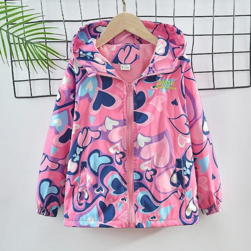 Pavasaris Rudens Bērnu Apģērbs Meiteņu Jakas Toddler Āra Sporta Kapuči Ūdensizturīgs Flīss Silts Virsdrēbes Mētelis bērniem