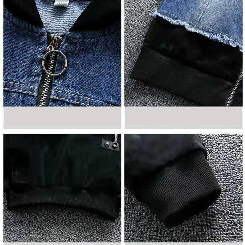 2 krāsas Pavasara zēnu jakas bērniem ar kapuci Bērnu džinsa mēteļi rudens mazuļu zēnu apģērbi virsdrēbes bērnu apģērbi 4-13 g.