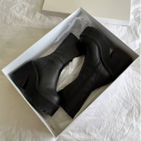 Platformas potīšu zābaki Apavi Sieviešu modes zābaki Sieviešu zābaki Sieviešu ziema INS Botas De Mujer Izmērs 35-44