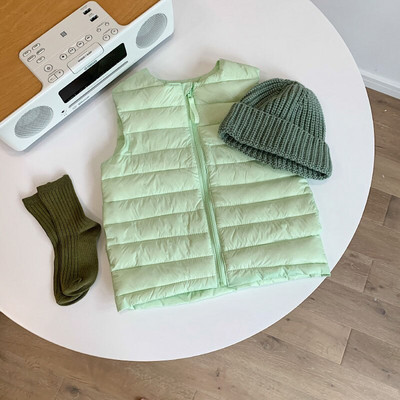 Bērnu veste Jauna rudens ziemas bieza ikdienas veste bez piedurknēm ar V-veida kakla izgriezumu Baby samta silta bērnu mētelis kokvilnas veste