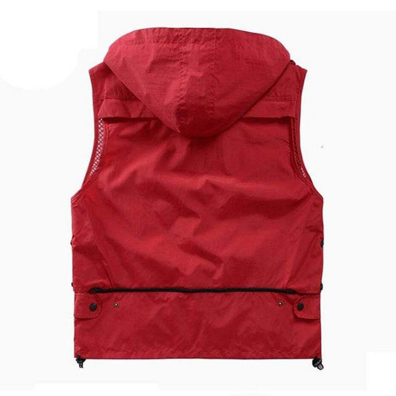 Taktiskā veste ar kapuci, vairākām kabatām liela izmēra ikdienas veste vīriešiem melna armijas zaļa virsdrēbes vīriešiem