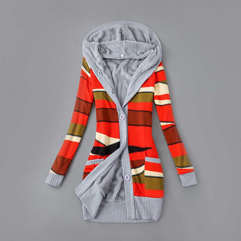 Naiste fliisist lillemustriga kootud kampsunmantlid vabaaja naiste kapuutsiga, lisatud sametnööbiga kardiganmantlid WDC8501