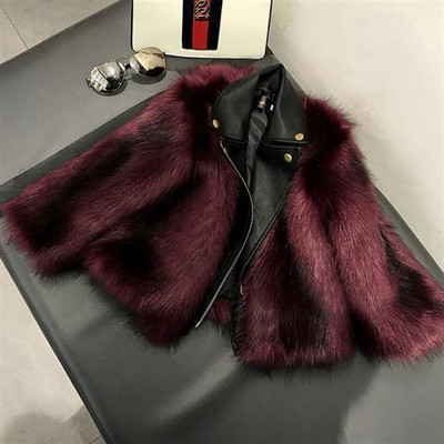 Winter Mother Daughter Faux Fur Leather Coat Παιδικό Artificial Fox Fur Girls Jacket Παιδικό Κομψό Ρούχα Boutique TZ422