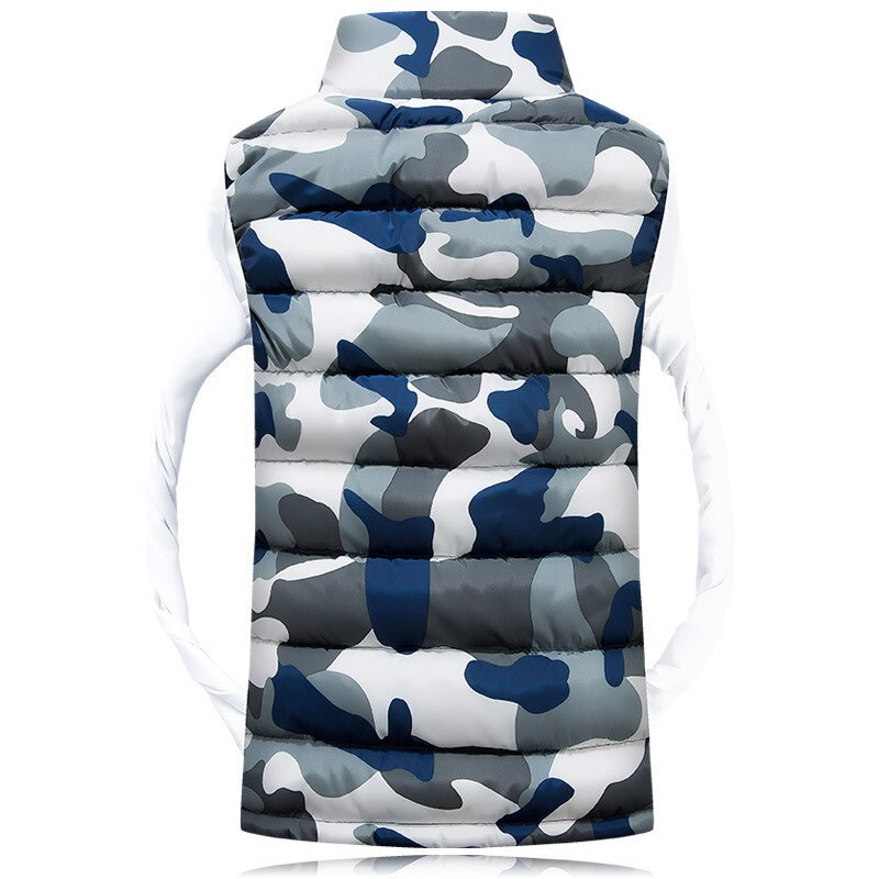 DIMUSI vīriešu jaka bez piedurknēm veste ziemas modes vīriešu ar kokvilnas polsterējumu armijas Camo veste bieza vestes apģērbs 3XL,YA979