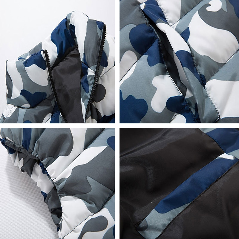 DIMUSI vīriešu jaka bez piedurknēm veste ziemas modes vīriešu ar kokvilnas polsterējumu armijas Camo veste bieza vestes apģērbs 3XL,YA979