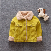 Boys Jacket Plus bársony párnázott kabát Baby Boys téli baba vastag felsőruházat gyerekeknek 2 színben 1-3 éves gyerekruhák