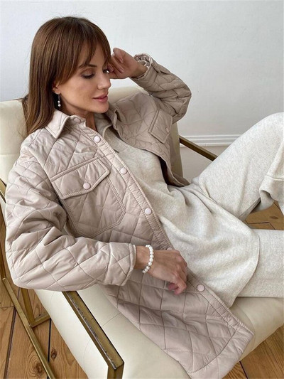 Γυναικείο χειμωνιάτικο μπουφάν Big Blue Parka Outerwear Long Warm Loose Casual Coat Vintage καπιτονέ μπουφάν για γυναίκες με ζώνη 2022