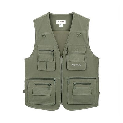 Horgászmellény Férfi Nyári Utazó Ujjatlan dzsekik Mellény Szabadtéri Alkalmi mellény sok zsebbel Nagy méretű 5XL