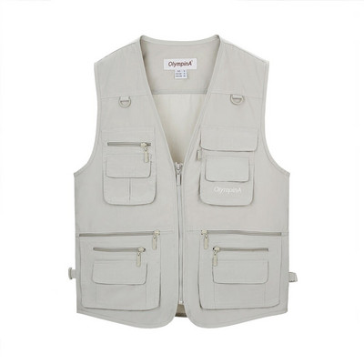 Horgászmellény Férfi Nyári Utazó Ujjatlan dzsekik Mellény Szabadtéri Alkalmi mellény sok zsebbel Nagy méretű 5XL