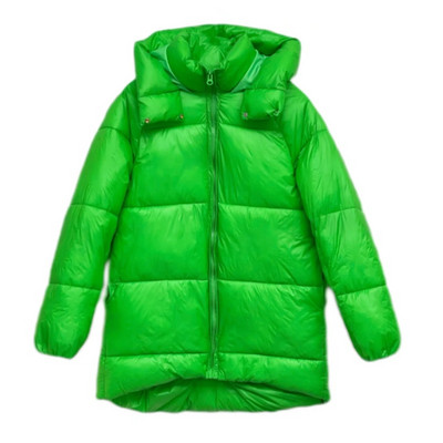 Ziemas mētelis Sieviešu siltie mēteļi ar kapuci Parkas Biezjaka Zaļš Garš Mētelis Gara Jaka Sieviešu Virsdrēbes Rāvējslēdzējs Zatraf Mētelis