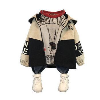 Μωρό φθινόπωρο και χειμώνα νέα ζεστά ρούχα παιδικό μπουφάν παχύρρευστο συν βελούδινη επένδυση σακάκι αγόρι με κουκούλα μπουφάν για αγόρι ζεστό μπουφάν