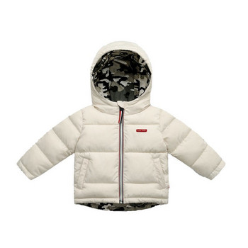 Нови зимни якета за момчета, удебелени, запазват топлината, двустранно носене, детско палто с качулка за 3-10 години, детско връхно облекло