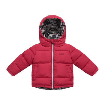Нови зимни якета за момчета, удебелени, запазват топлината, двустранно носене, детско палто с качулка за 3-10 години, детско връхно облекло