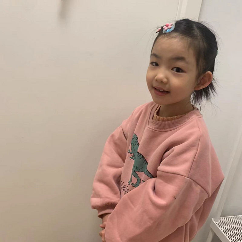 Baby Korean Ziemas Jauns Tops Baby Lovely Dinozaurs Plīša Ērts Džemperis Bērnu Apģērbs Zēnu Džemperis