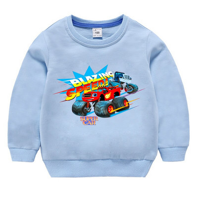2022. gada rudens Bērnu Blaze un The Monster Machines Apģērbi Zēnu džemperi, 2–10 gadi, Bērnu kapuces Topi