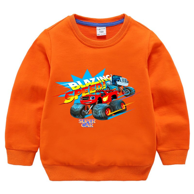 2022. gada rudens Bērnu Blaze un The Monster Machines Apģērbi Zēnu džemperi, 2–10 gadi, Bērnu kapuces Topi