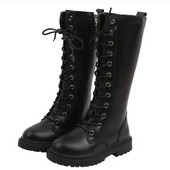 2022. g. Meiteņu Ādas Zābaki Zēniem Sporta apavi Rudens Ziemas Skārda zābaki Bērnu Zābaki Modes Toddler Bērnu Zābaki Silti Sniega zābaki