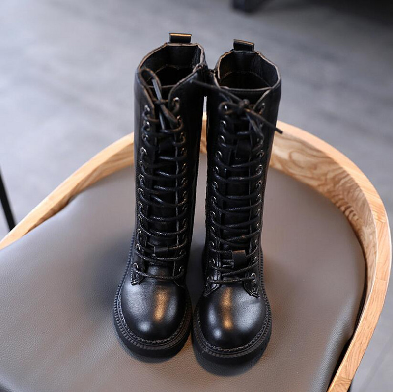 2022. g. Meiteņu Ādas Zābaki Zēniem Sporta apavi Rudens Ziemas Skārda zābaki Bērnu Zābaki Modes Toddler Bērnu Zābaki Silti Sniega zābaki