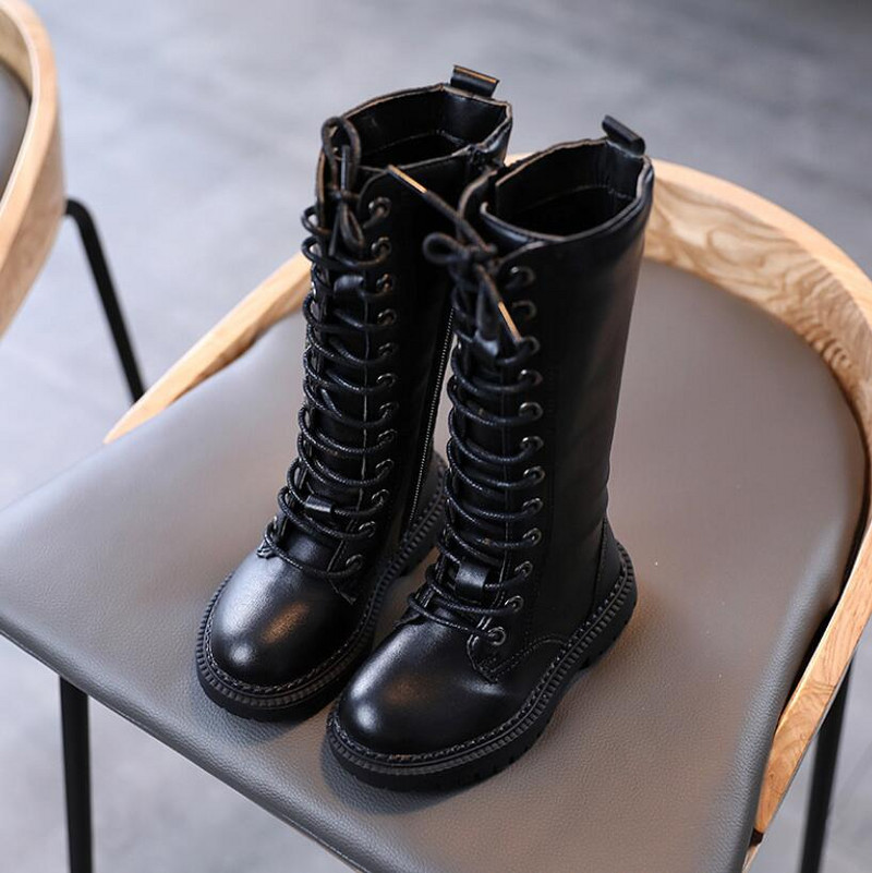 2022. g. Meiteņu Ādas Zābaki Zēniem Sporta apavi Rudens Ziemas Skārda zābaki Bērnu Zābaki Modes Toddler Bērnu Zābaki Silti Sniega zābaki