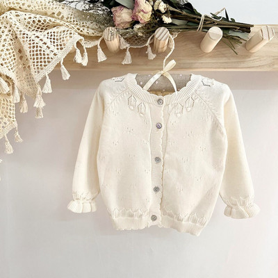 Jaundzimušā jaciņa Rudens Bērnu Mētelis Ziemas Meiteņu Adīšana Džemperi Meitenēm Kokvilnas Bērnu Jaka Zēniem Džemperi Bērnu Apģērbi