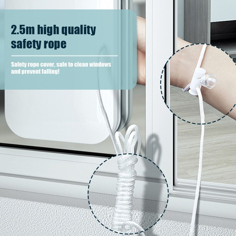 Magnētiskais stikla tīrītājs, divpusējs stikla tīrīšanas birste Magnētiskais logu tīrītājs Windex stikla tīrītāja rakelis logu tīrīšanai