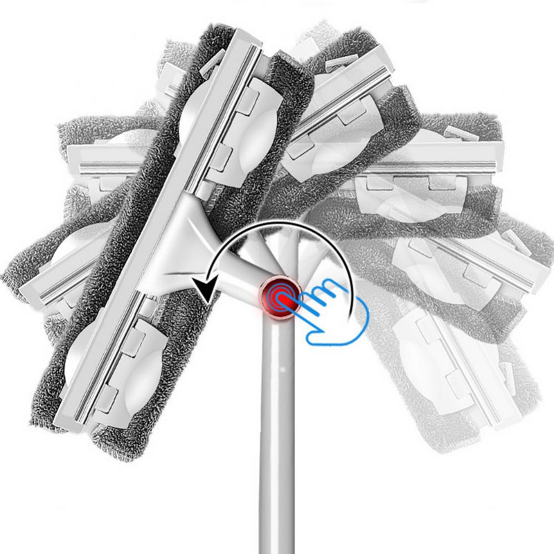 Puhastushari Teleskoopne kõrghoone aknapesuvahend klaasipuhasti klaasipuhastushari Kahekordse tugeva küljega klaas akna pesemiseks