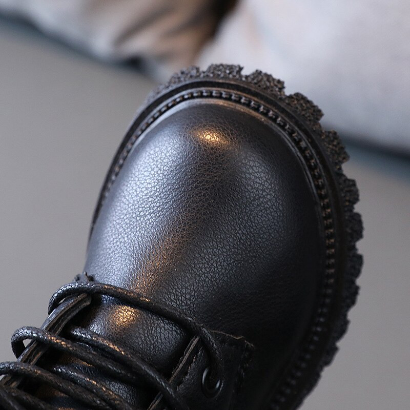 Φθινόπωρο/Χειμώνας 2022 Παιδικές μπότες για αγόρια για κορίτσια Δερμάτινα μποτάκια με αγκράφα Αντιολισθητική μόδα Ζεστά όμορφα παιδικά παπούτσια E08241