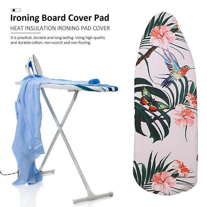 Stilingas, praktiškas, patogus, patvarus, plaunamas neslystantis flamingo drobės lyginimo lentos pakaitinis užvalkalas