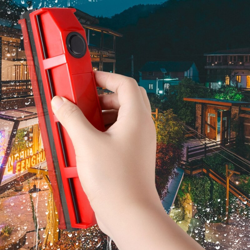 Mágneses ablaktisztító kétoldalas üveghűtő szerszám Üvegtörlő egy-/dupla üvegezésű ablakokhoz Leesésgátló háztartási tisztítószer