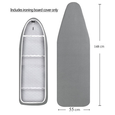 Lyginimo lentos užvalkalas Atsparus nudegimui, medvilninio audinio lyginimo užvalkalas su paminkštinimu, šilumą atspindintis, 140x50 cm