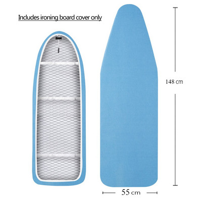 Lyginimo lentos užvalkalas Atsparus nudegimui, medvilninio audinio lyginimo užvalkalas su paminkštinimu, šilumą atspindintis, 140x50 cm