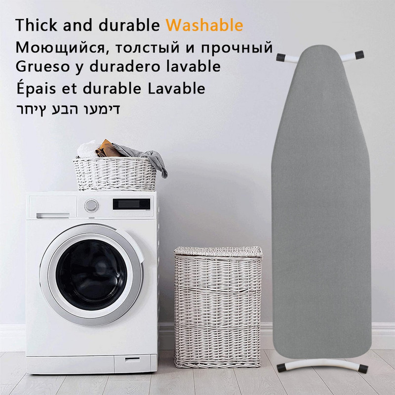 Lyginimo lentos užvalkalas Atsparus nudegimui, medvilninio audinio lyginimo užvalkalas su paminkštinimu, šilumą atspindintis, 140x50 cm